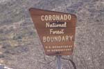 Coronado NF Boundary Sign